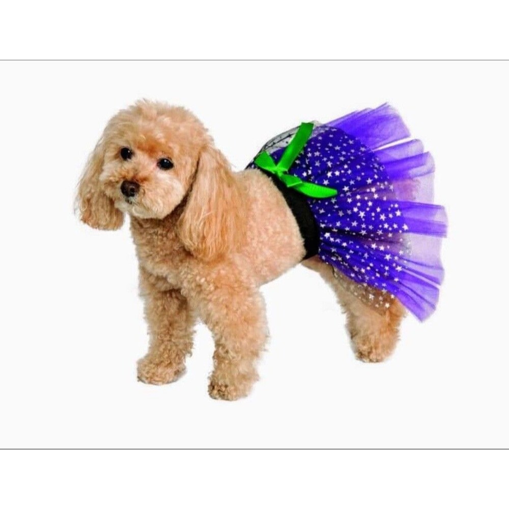Rubie's Pet Shop Boutique Halloween Dog Tutu Skirt Purple M/L